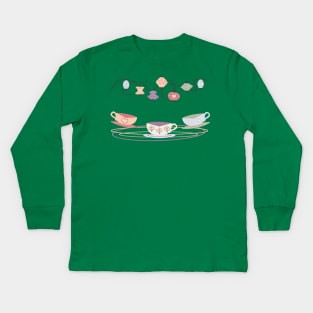 Mad Tea Cups Kids Long Sleeve T-Shirt